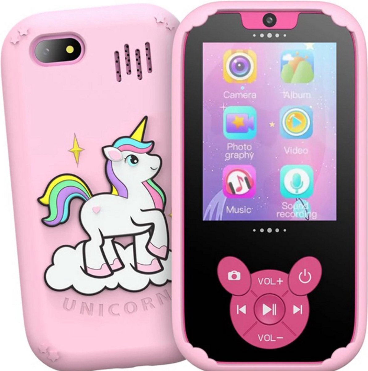 Educatieve Kinder Smartphone met Dual Camera en Muziekspeler | Baby Telefoon met 8GB Geheugen | Speelgoed voor Kinderen van 3-12 Jaar - Perfect Verjaardagscadeau voor Kinderen